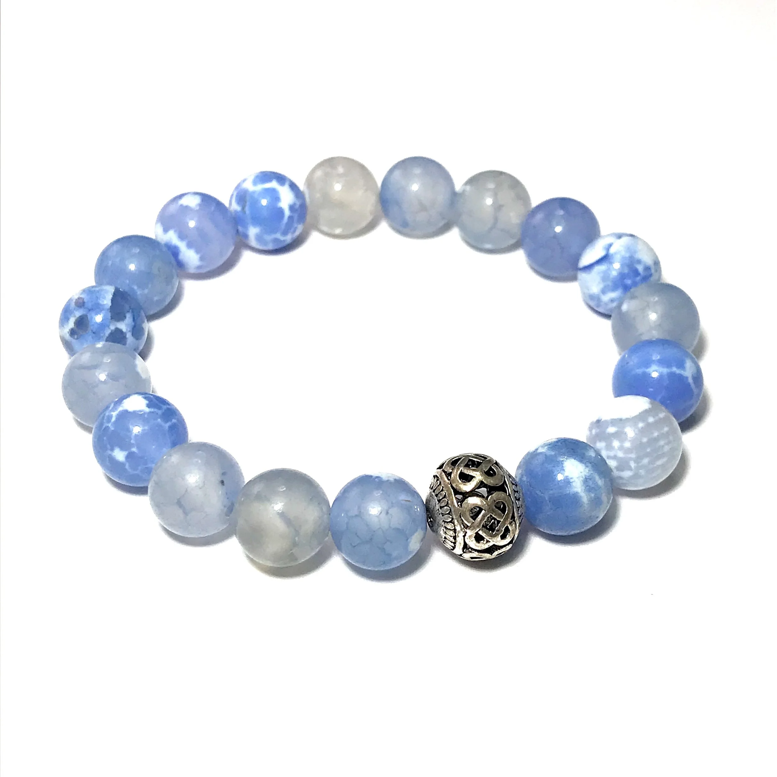 "Calming" Blue Lace Agate Energy Bracelet