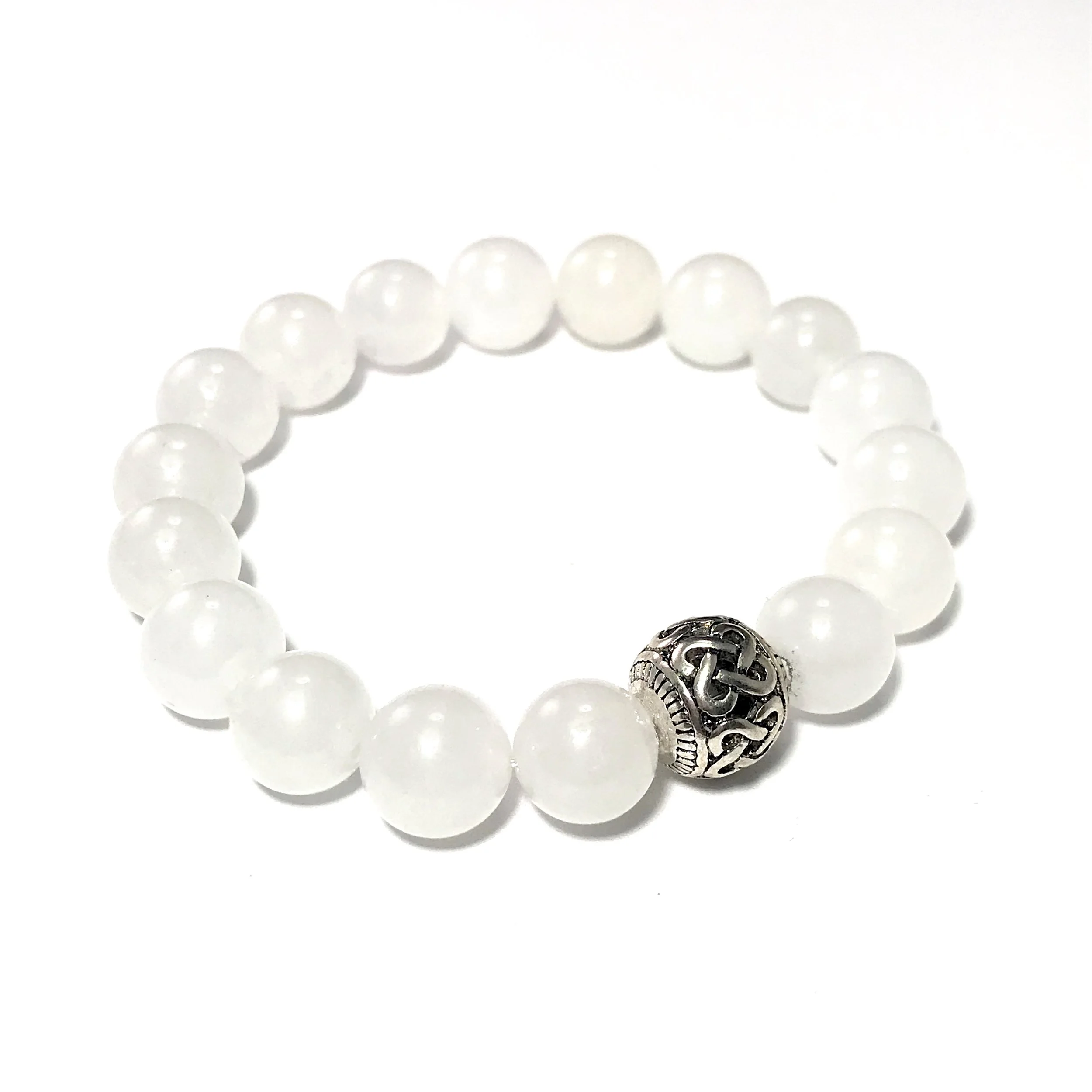 "Joy" White Jade Energy Bracelet