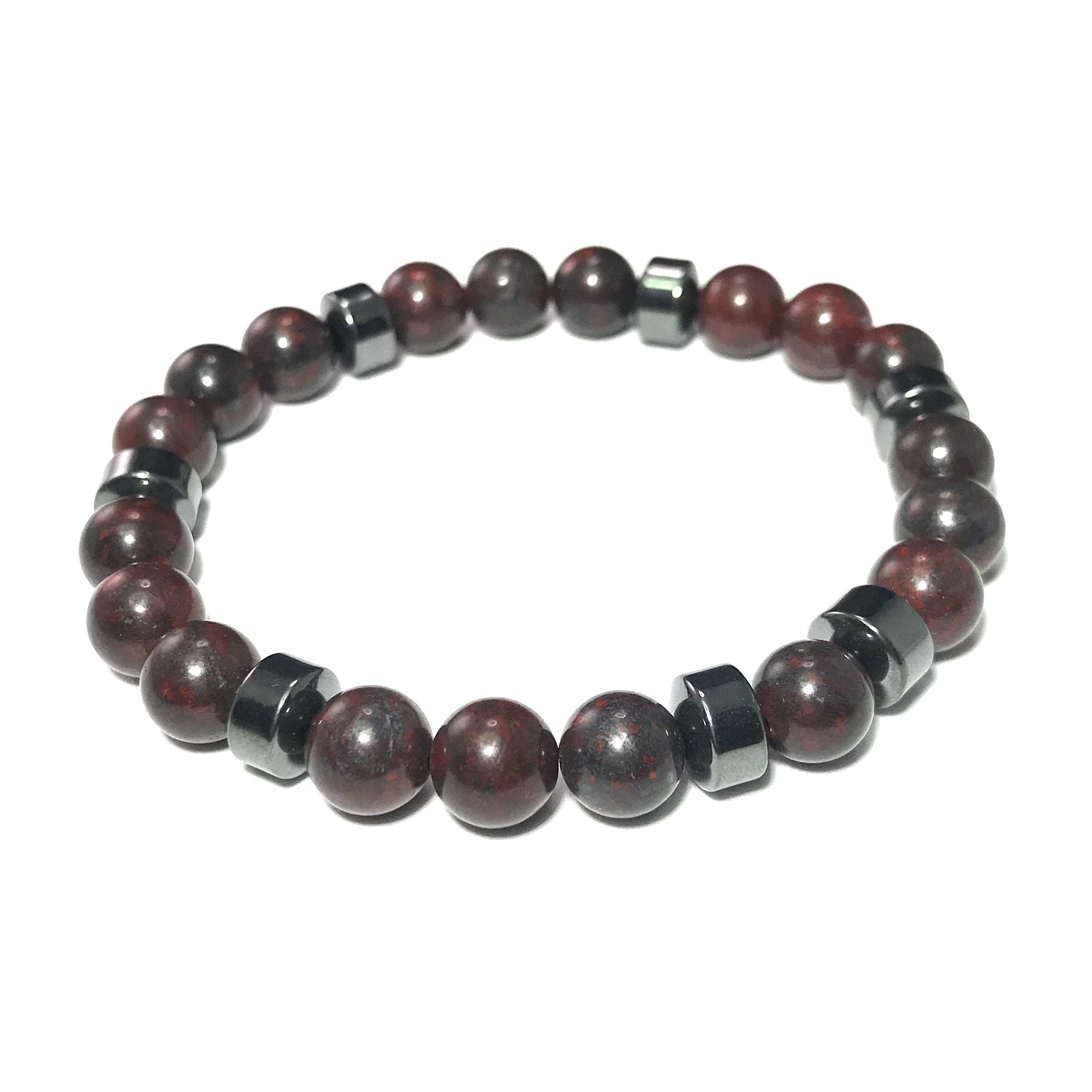 "Endurance" African Bloodstone Men's Energy Bracelet