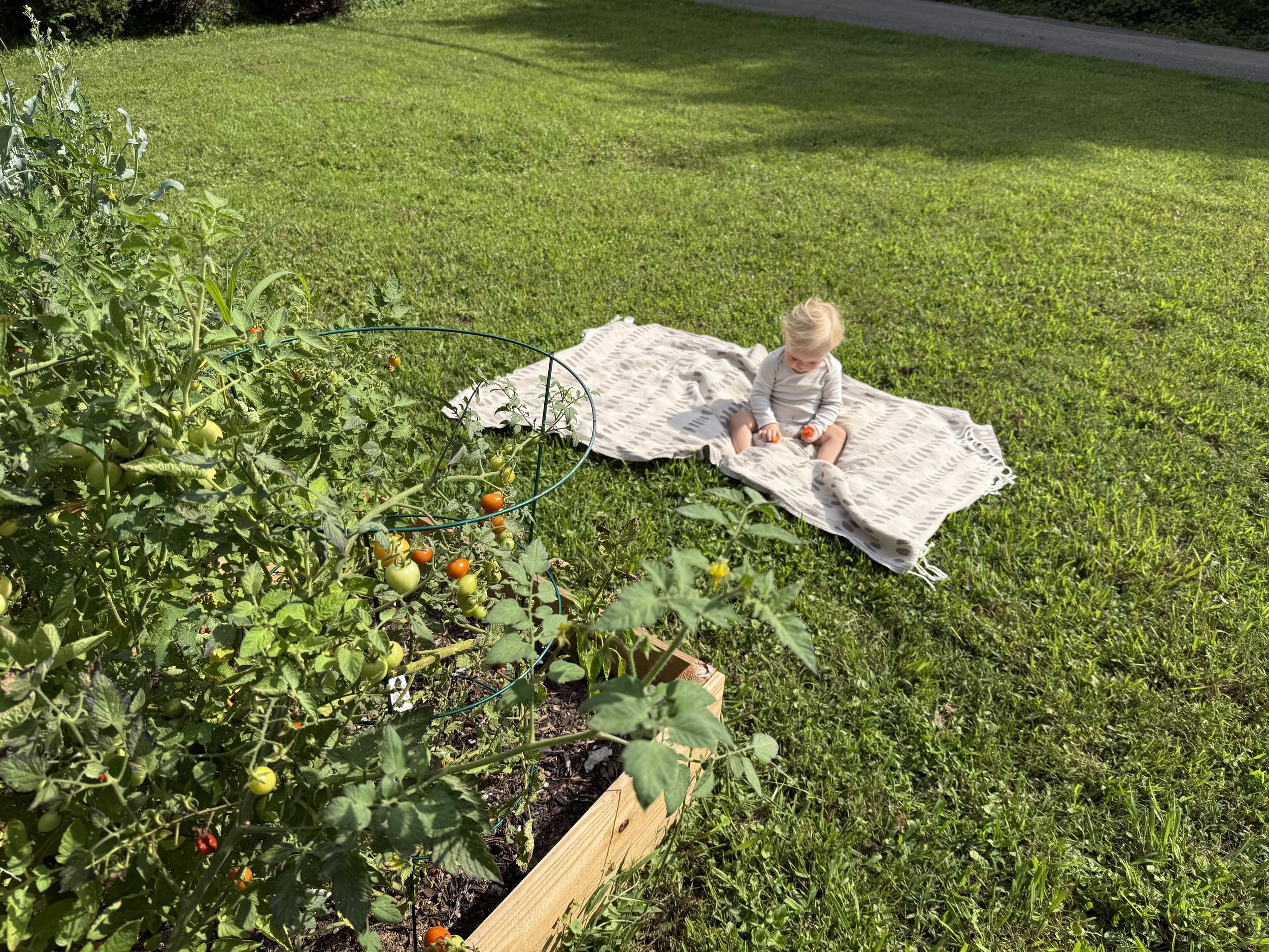 Garden and baby