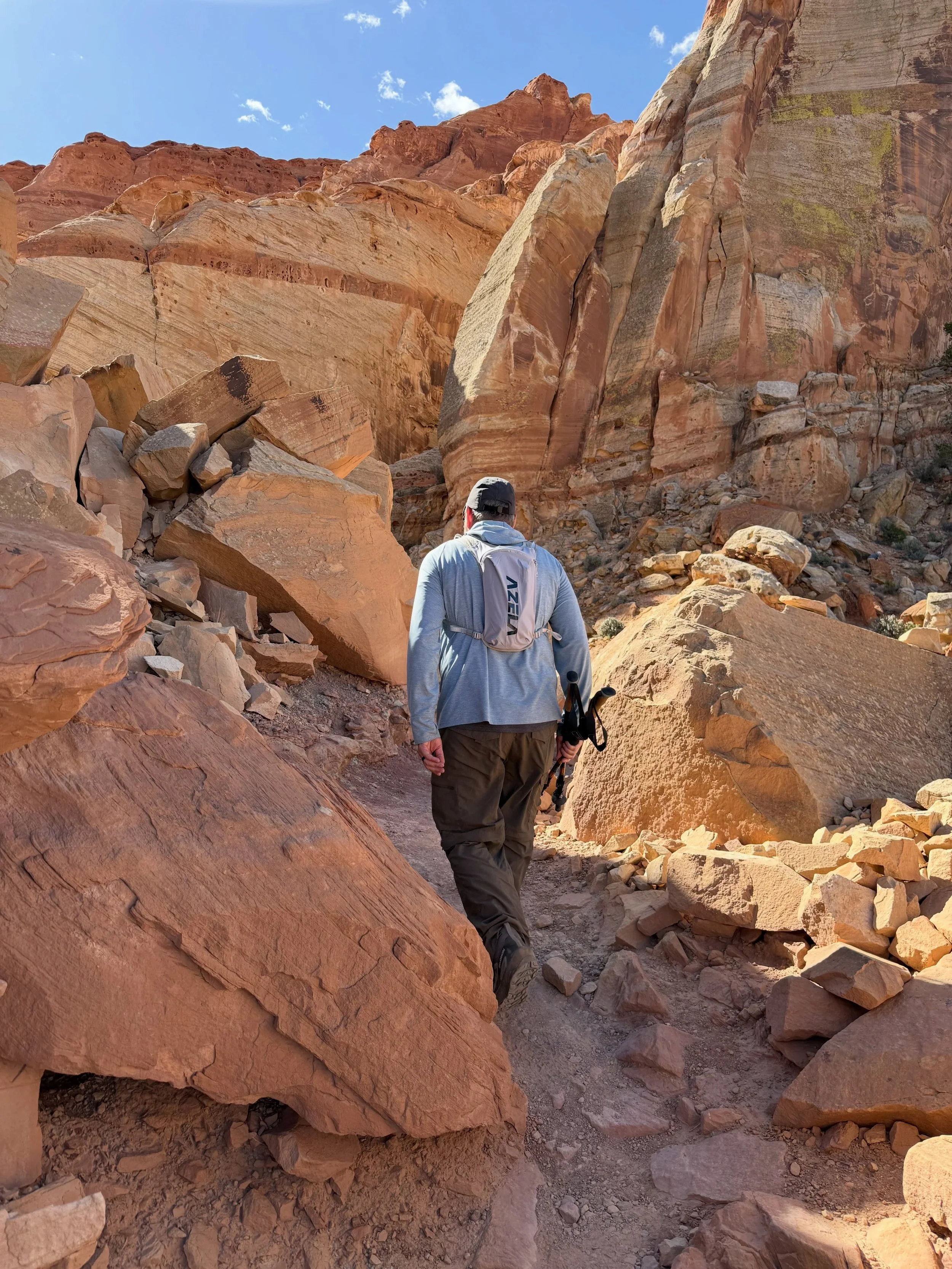 Capitol Reef Day Two part two was the Cohan Canyon trail, after a quick stop to buy another pie. This trail was also 3.1 miles and around 750ft elevation gain, mostly in the switchbacks at the beginning. We didn&rsquo;t enjoy this trail as much as ou