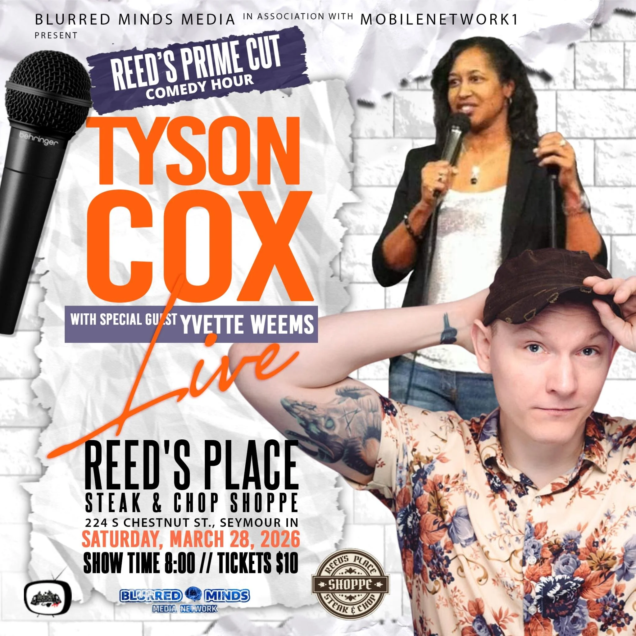 Who doesnt love laughter and steak? Come hang out at Reed's Place! Its gonna be a hell of a show.

#seymour #indiana #indianacomedy