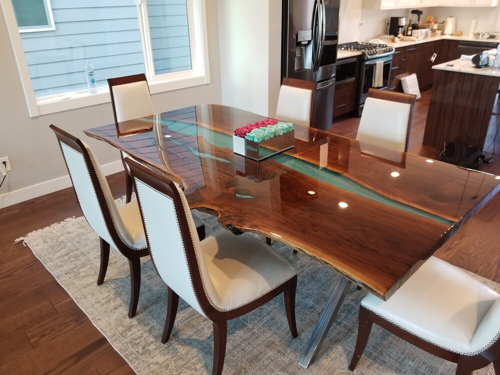 Heff S Hardwood, 7ft Dining Room Table And 4 Chairs
