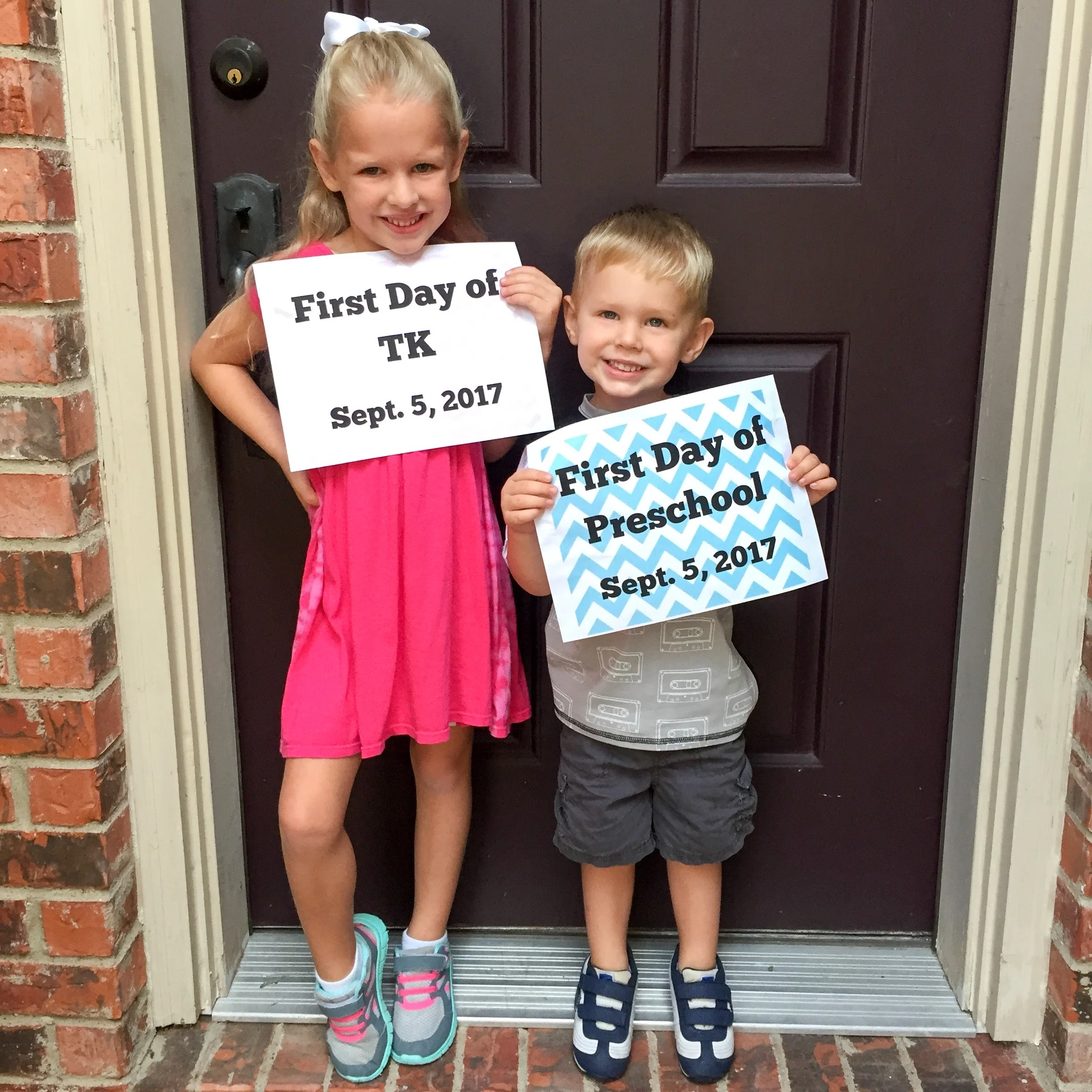 First day of Transitional Kindergarten and Preschool 2s!