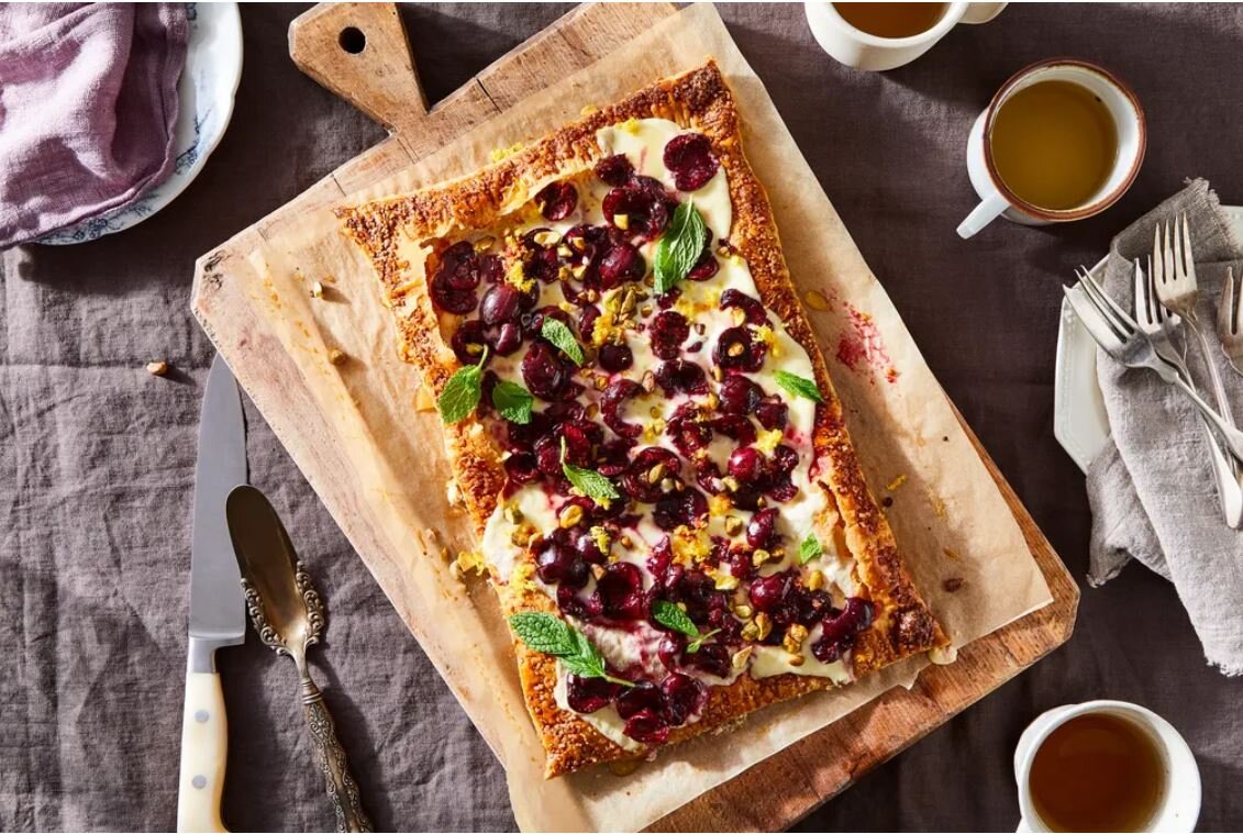Food 52: Cherry Ricotta Tart. PHOTO BY JULIA GARTLAND