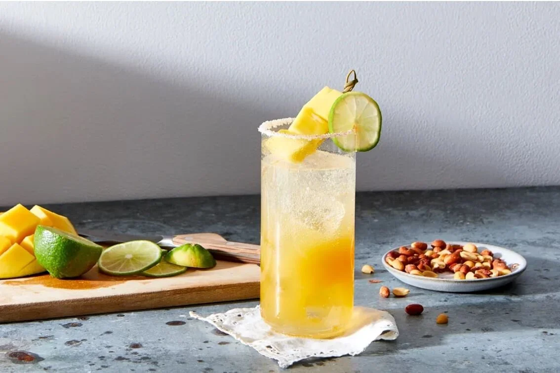 Food 52: Spicy Mango Limeade. PHOTO BY JULIA GARTLAND. FOOD STYLIST: SAMANTHA SENEVIRATNE. PROP STYLIST: SOPHIE STRANGIO.