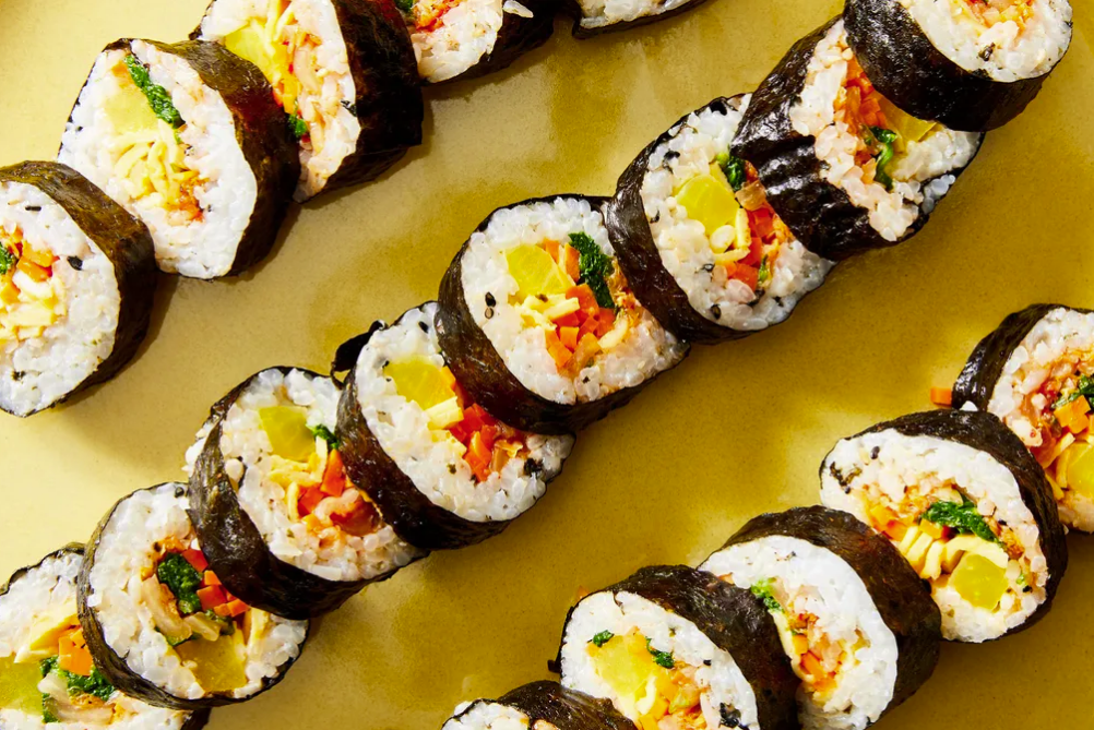 FOOD52: BEST KIMBAP (SEAWEED & RICE ROLLS). PHOTO: LINDA XIAO. PROP STYLING: BROOKE DEONARINE. FOOD STYLING: SAM SENEVINATRE.