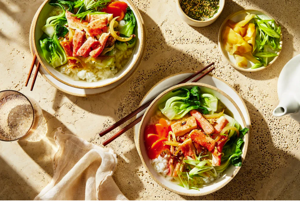 FOOD52: SURIMI OCHAZUKE. PHOTO: JULIA GARTLAND. PROP STYLIST: MEGAN HEDGPETH. FOOD STYLIST: KATE BUCKENS.
