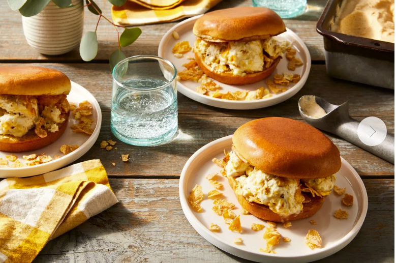 FOOD52: ROASTED CORN & HONEY ICE CREAM SANDWICHES. PHOTO: TY MECHAM.