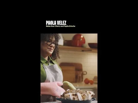 Sour Cherry and Pepita Brioche, by Chef Paola Velez with Food & Wine Magazine