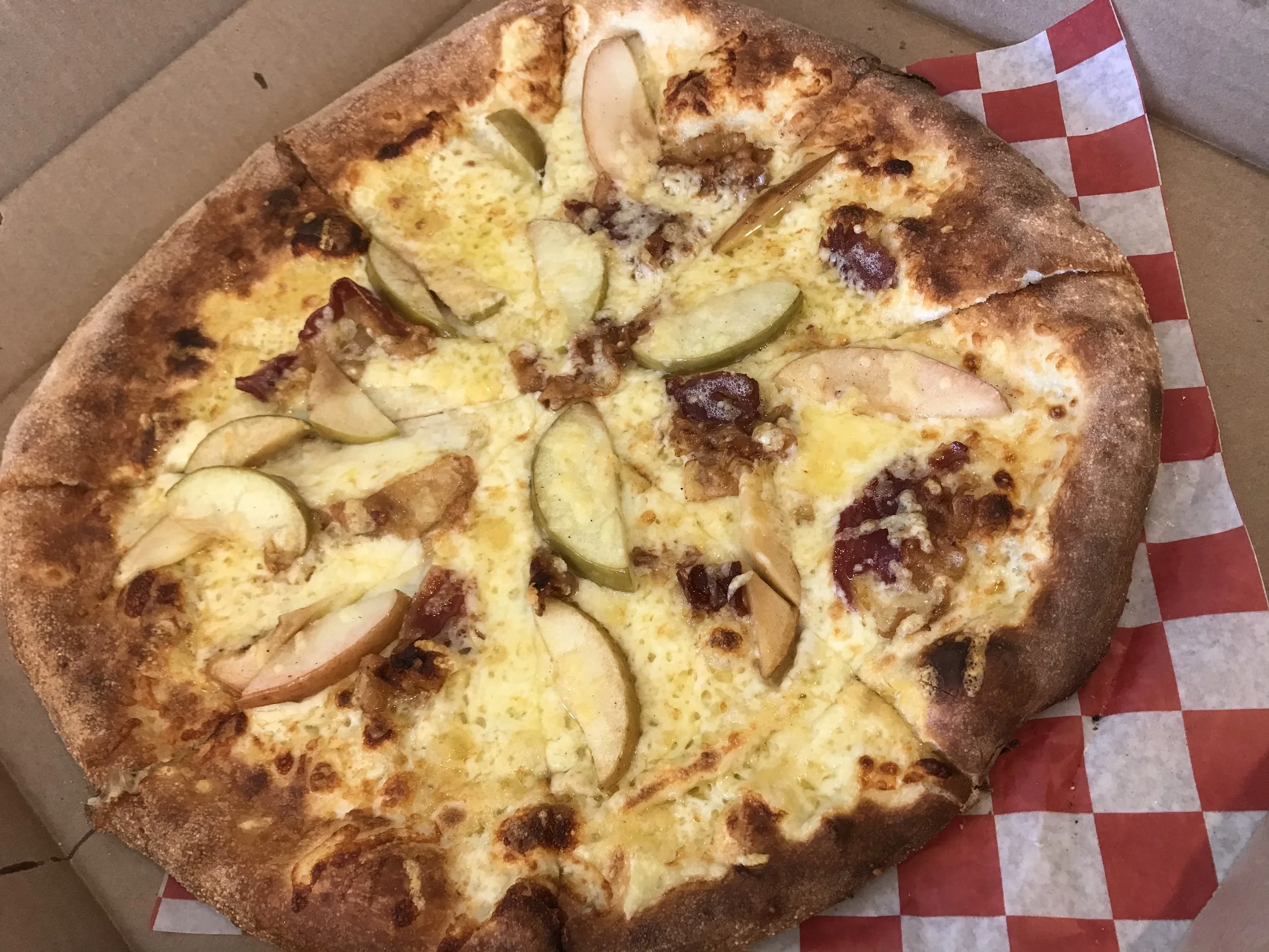 New Smoked Apple Bacon Cheddar Pizza