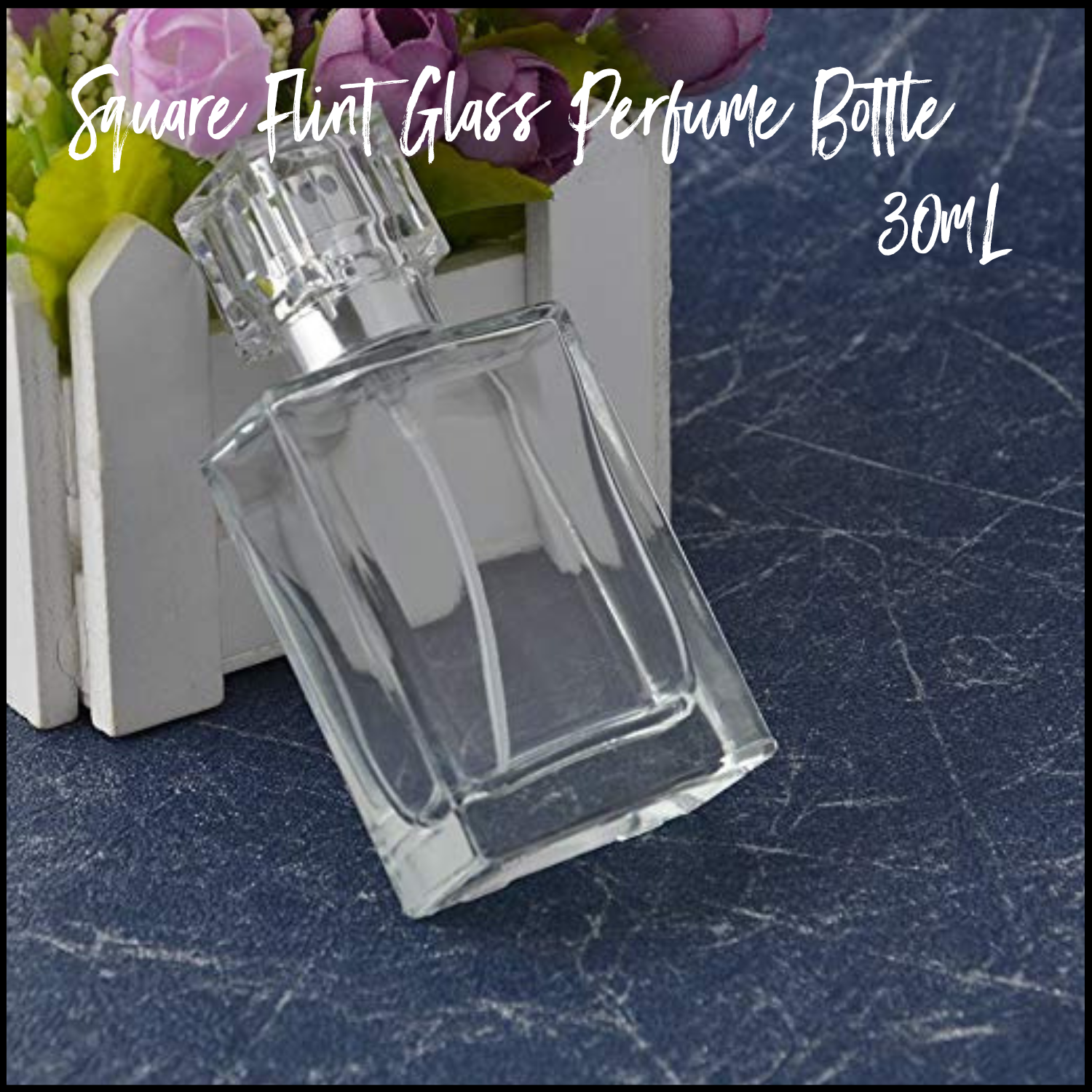 30mL Square Flint Perfume Bottle 