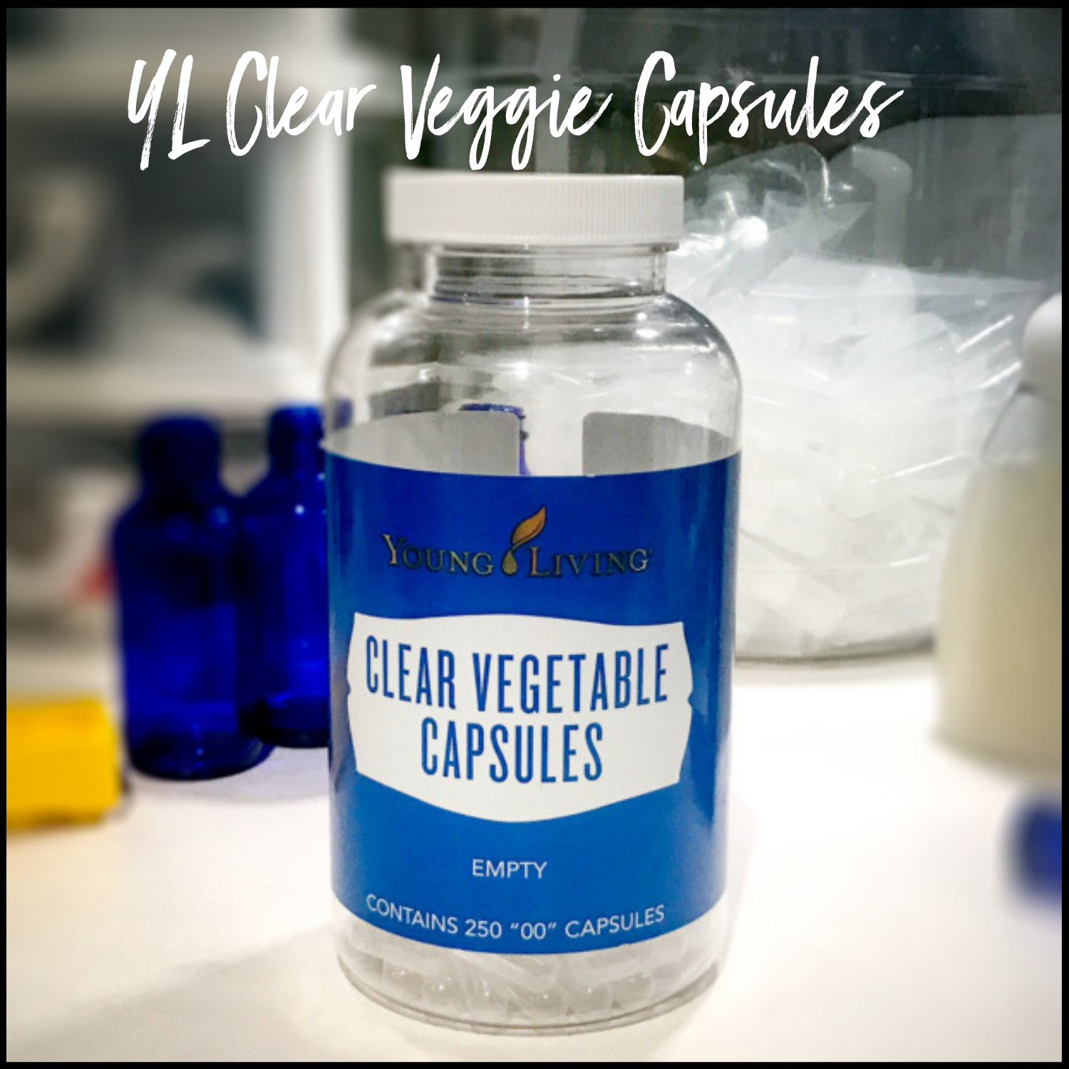 Young Living Clear Vegetable Capsules, Size 00