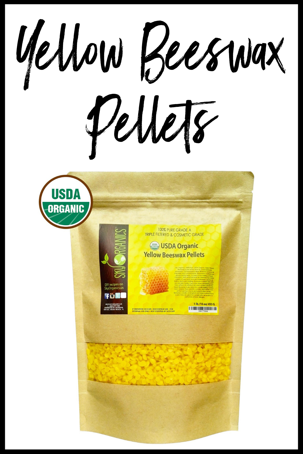 Yellow Beeswax Pellets