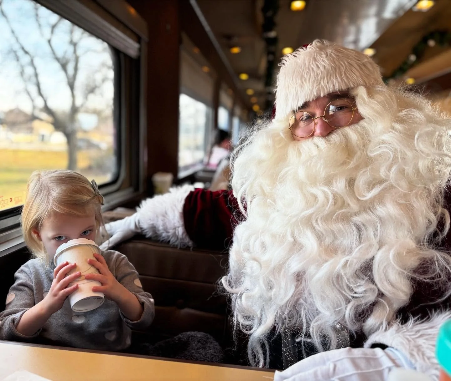 Santa! She knows him, and he's just okay...
