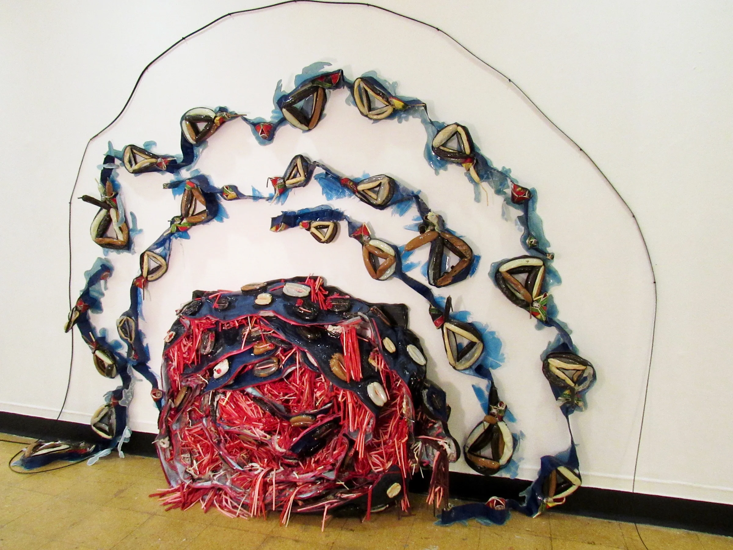 Colonial Panspermia (Formation 4) 2019 Latex balloons, vinyl, resin, & wood dimensions variable