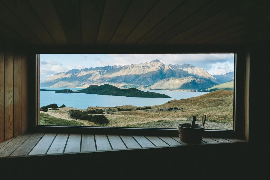 On a mountain, over the sea