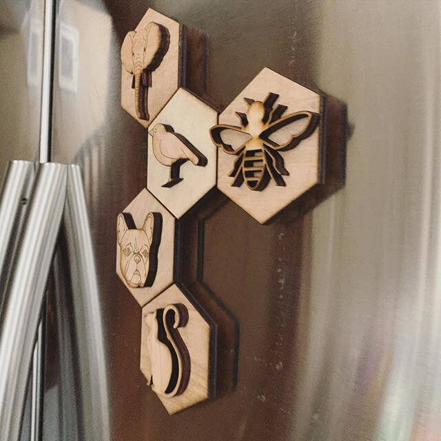 New magnets 🧲 for our art show coming up @columbusmuseum Sunday Match 29th 10a-5p. .
.
#craftinoutlaws2020 #artshow #craftshow #buyloval #woodart #signs #woodsigns #walldecor #walldecoration #designs #art #cbus #ohio