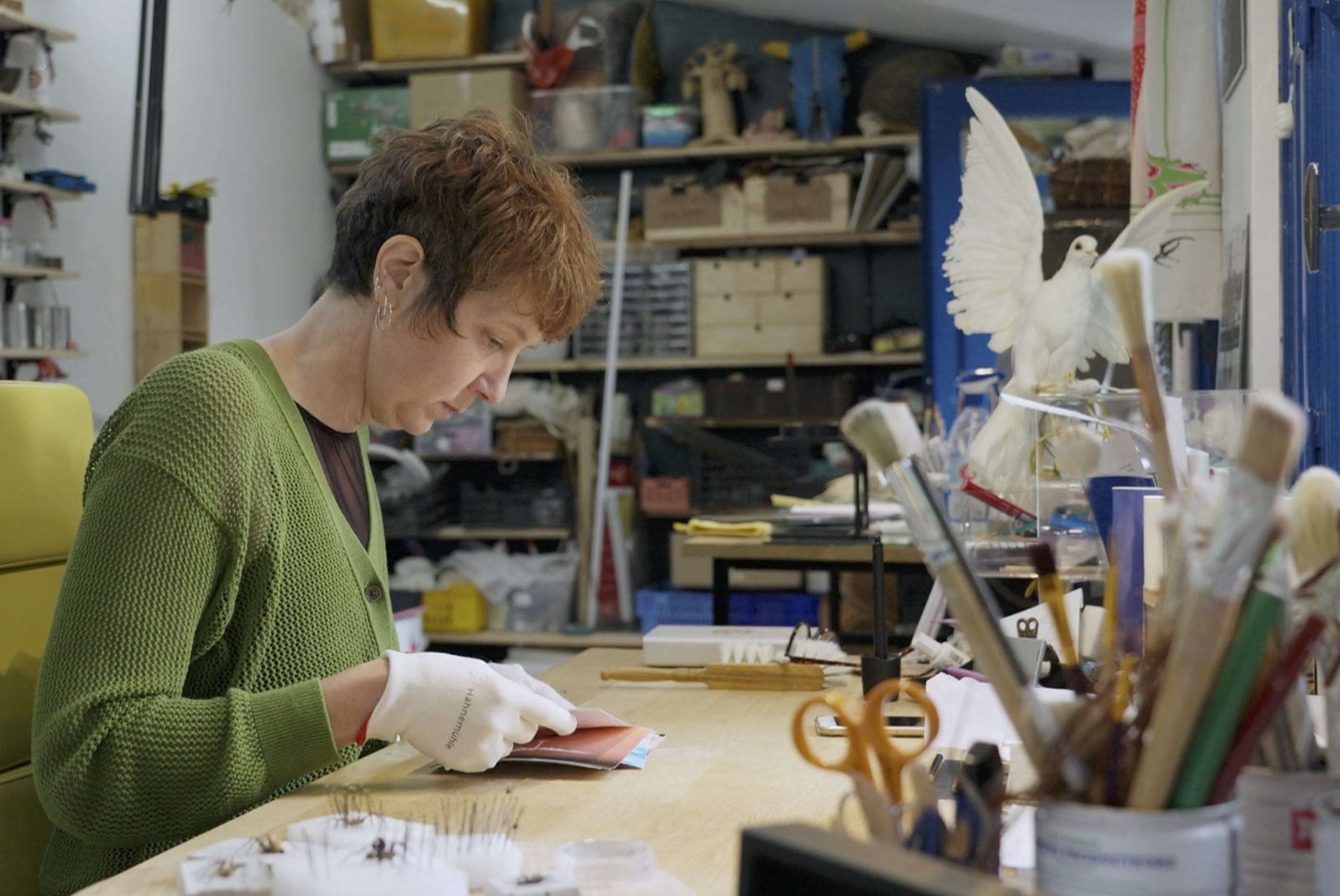 Clarisse Rebotier dans son atelier