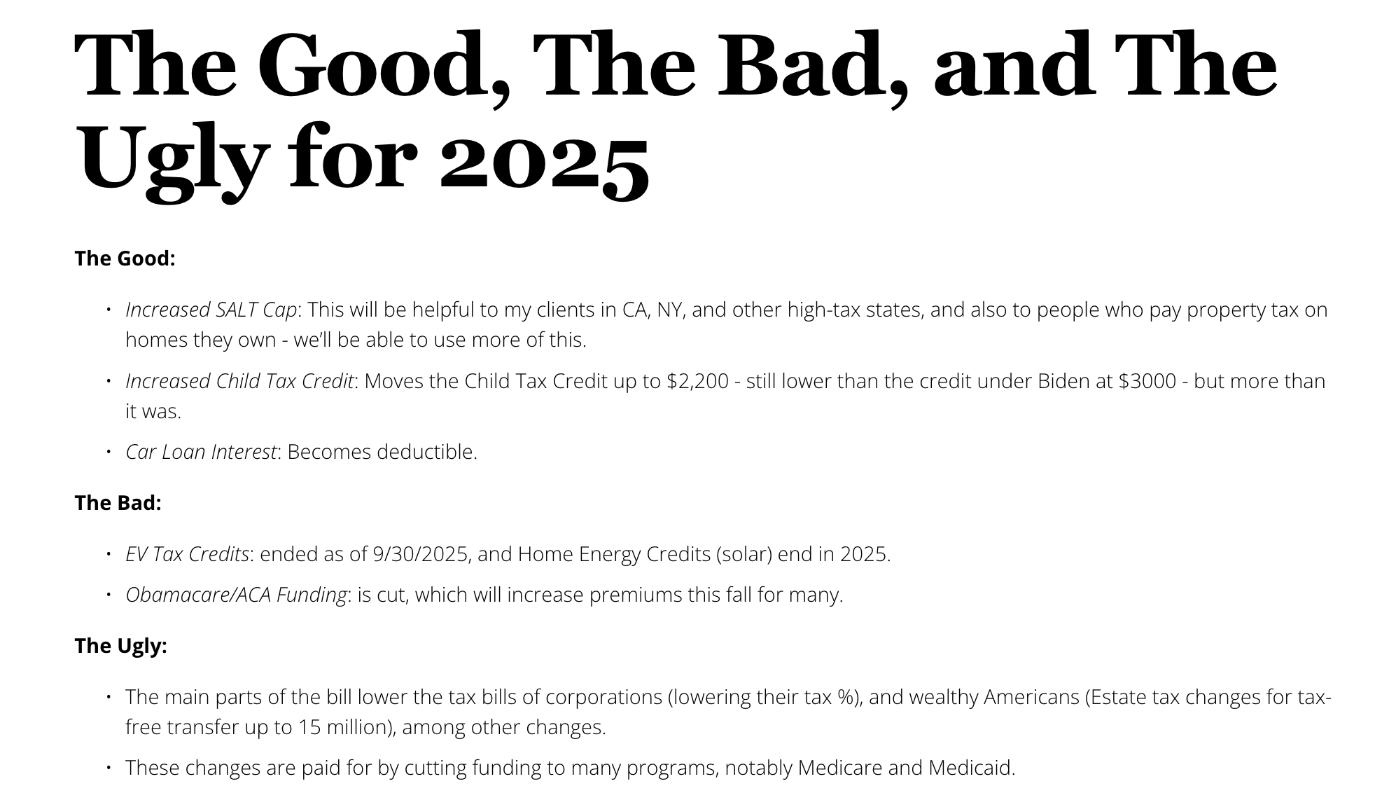 In the Black: August 2025