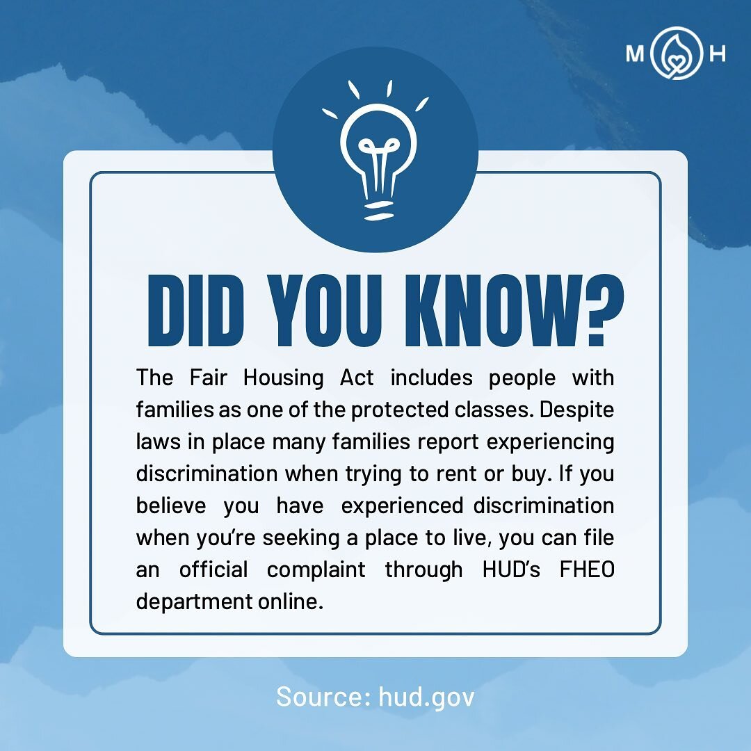 April is Fair Housing Month! In 2020, HUD reported that 10.4% of discrimination reported was familial, 26.8% was based on race, 13.7% was based on Sex. Despite the laws put in place some people are still experiencing discrimination while trying to re