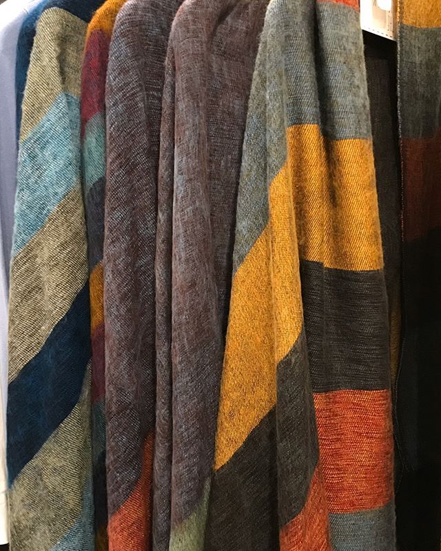 We have some beautiful Curious Yak scarves for fall.  Designed in London, hand crafted in Nepal. Loved by men &amp; women- a perfect gift!  Machine washable on delicate, allergy free and color safe.