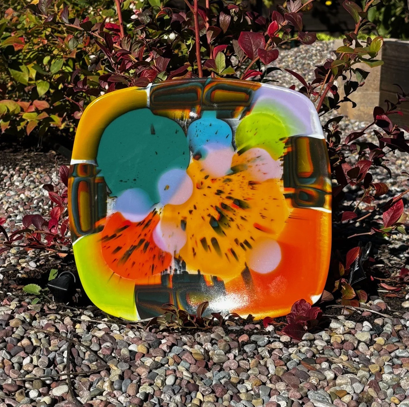 French vanilla, marigold yellow, teal, tangernine orange, neo-lavender, spring green and light cyan 11 in. x 12 in., .75 in h 2.jpg