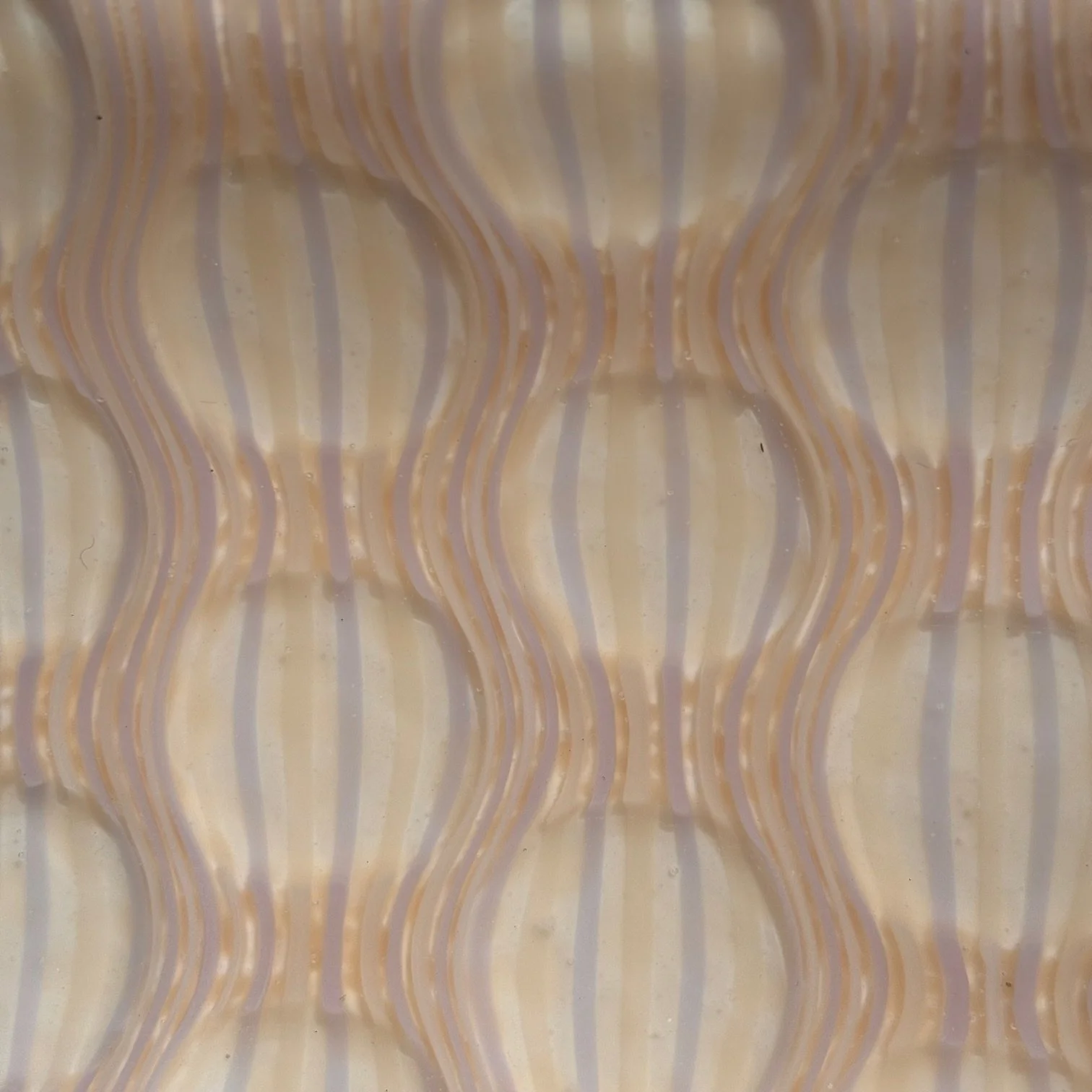 Neo-lavender, cream and clear stringers on marzipan base close up.jpg