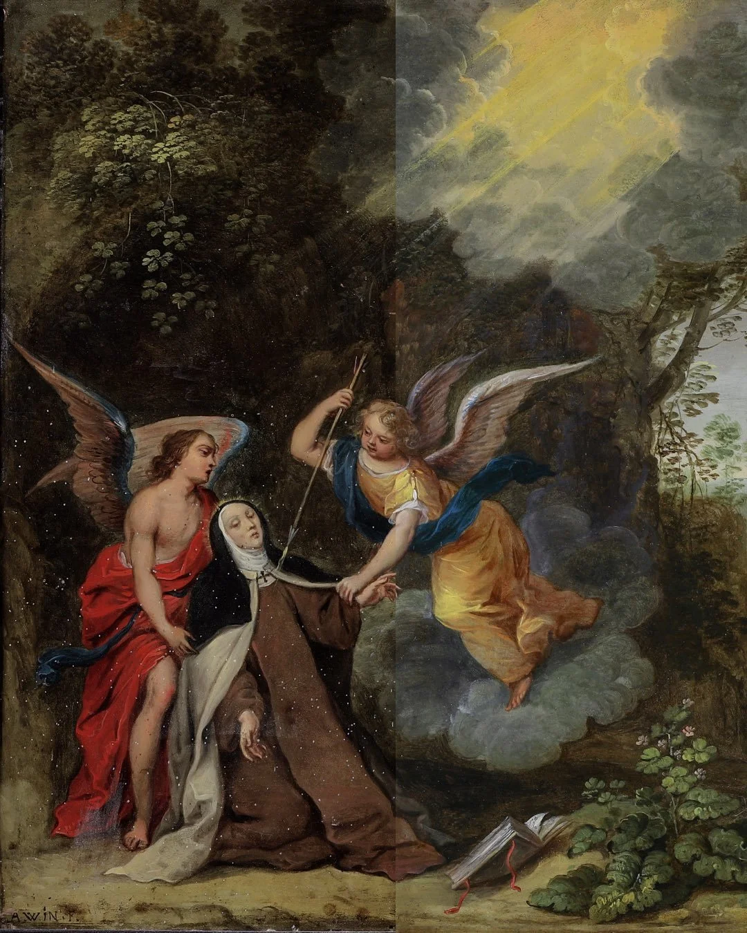 &ldquo;The Ecstasy of Saint Theresa&rdquo; by Abraham Willemsens arrived in the studio in a fragile state, painted on a large copper panel so thin it had become warped and punctured over centuries of handling. The delicate metal support had suffered 