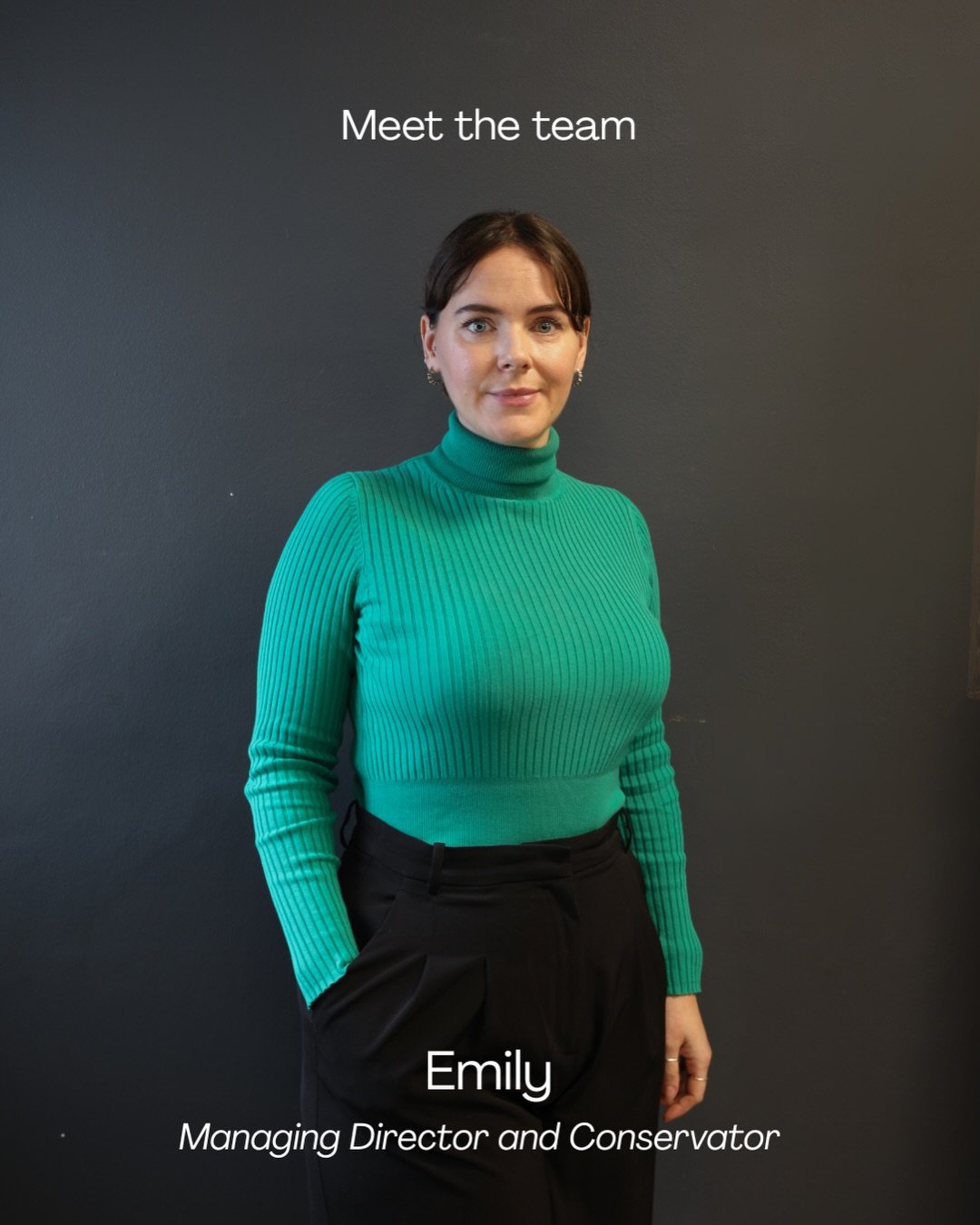 Meet the team: get to know the faces behind the easels. Emily, Managing Director and Conservator 🎨