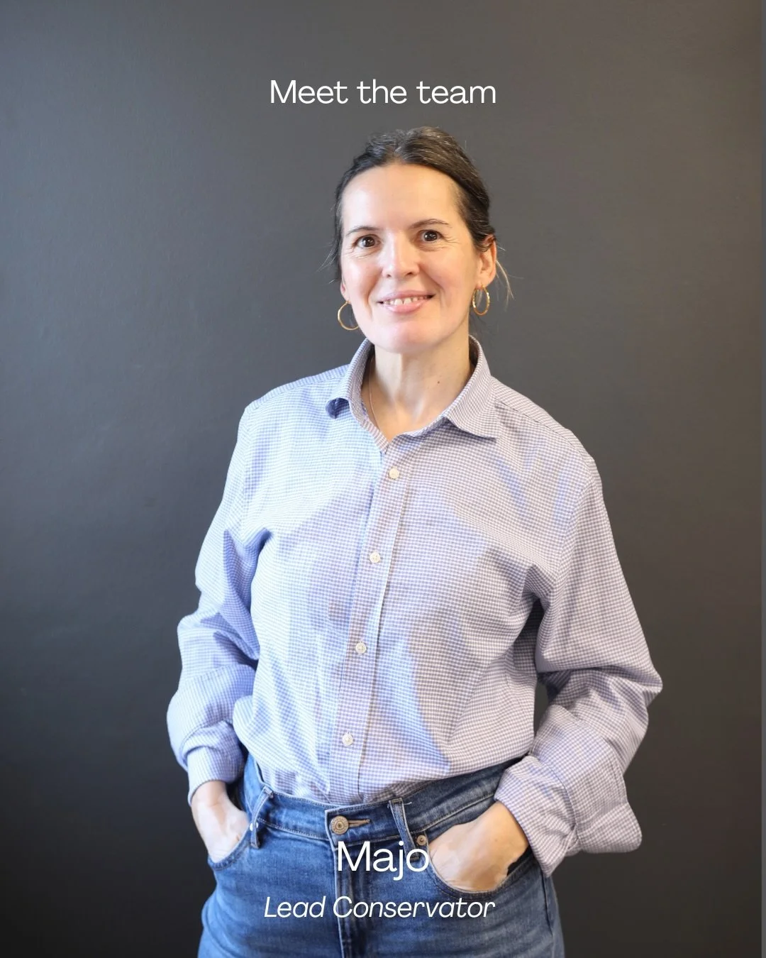 Meet the team: get to know the faces behind the easel. Majo, Lead Conservator 🎨
