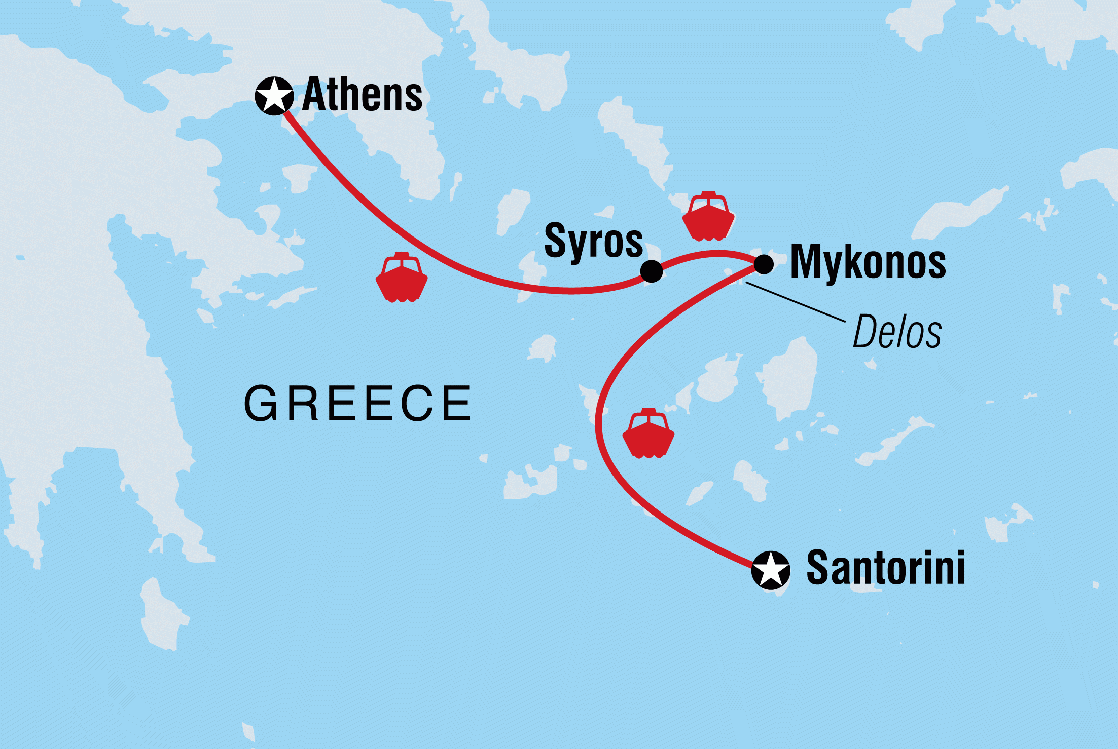 tour to mykonos and santorini from athens