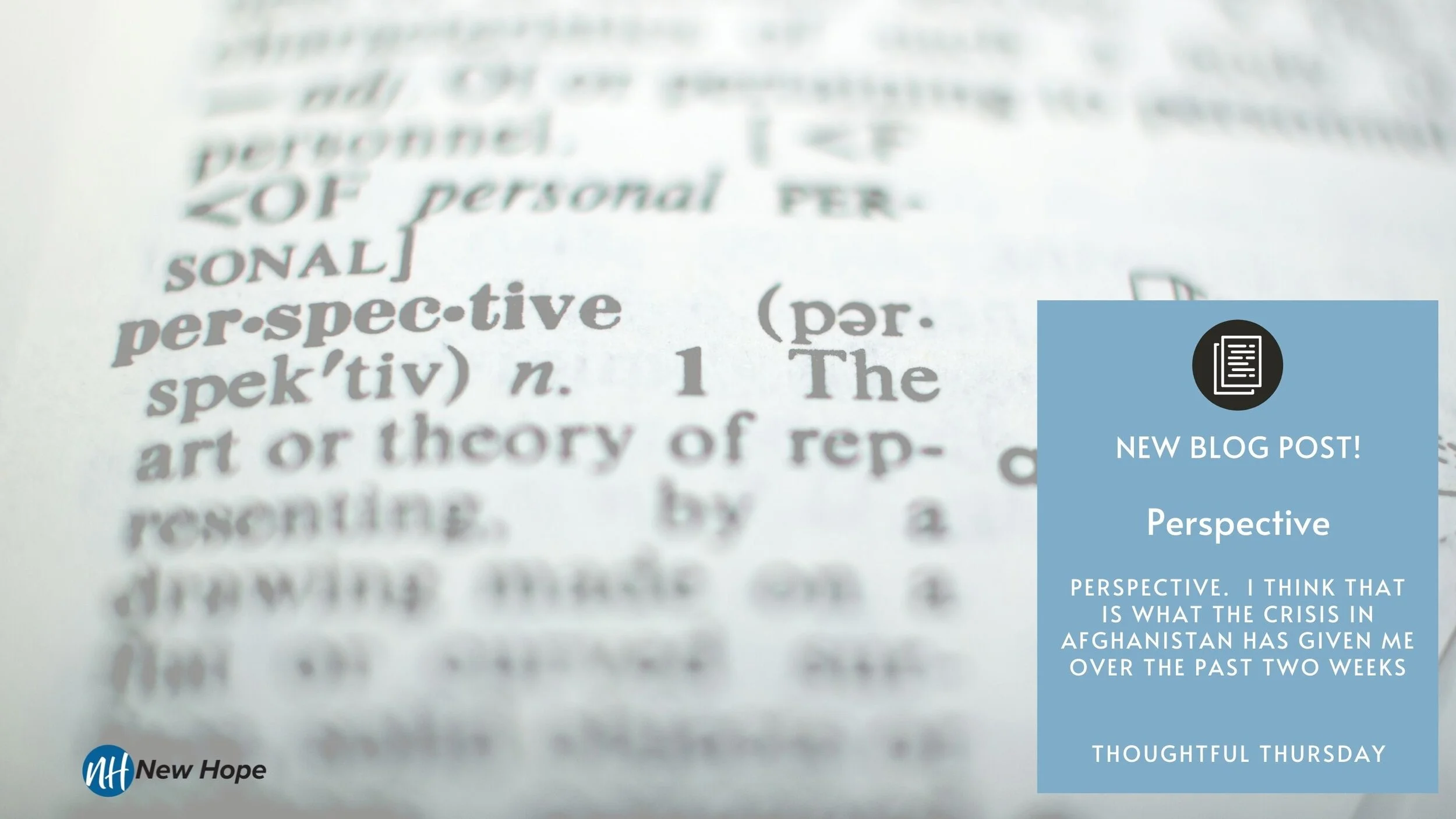 Thoughtful Thursday - Perspective