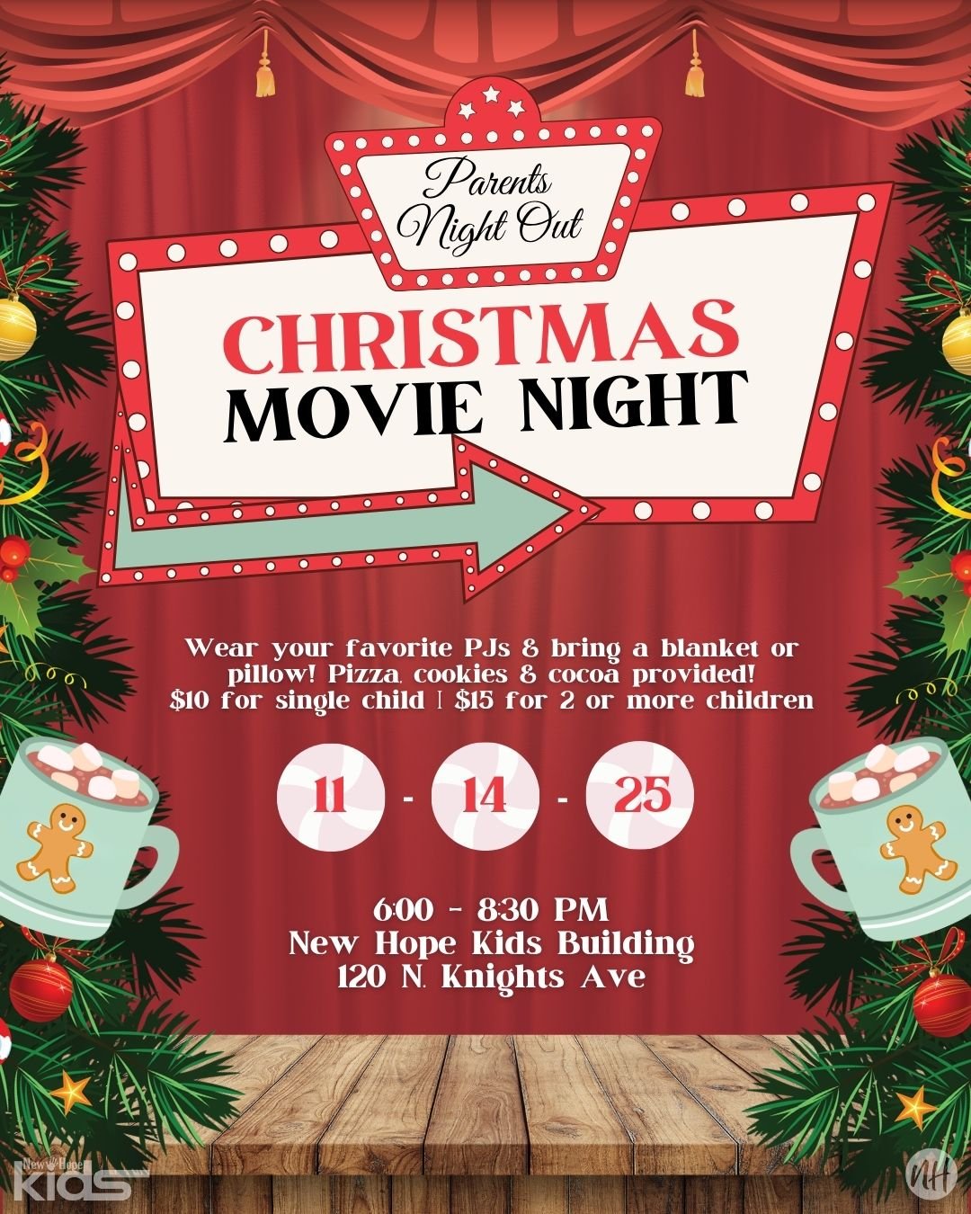 Parents Night Out – Christmas Movie and Cocoa Night