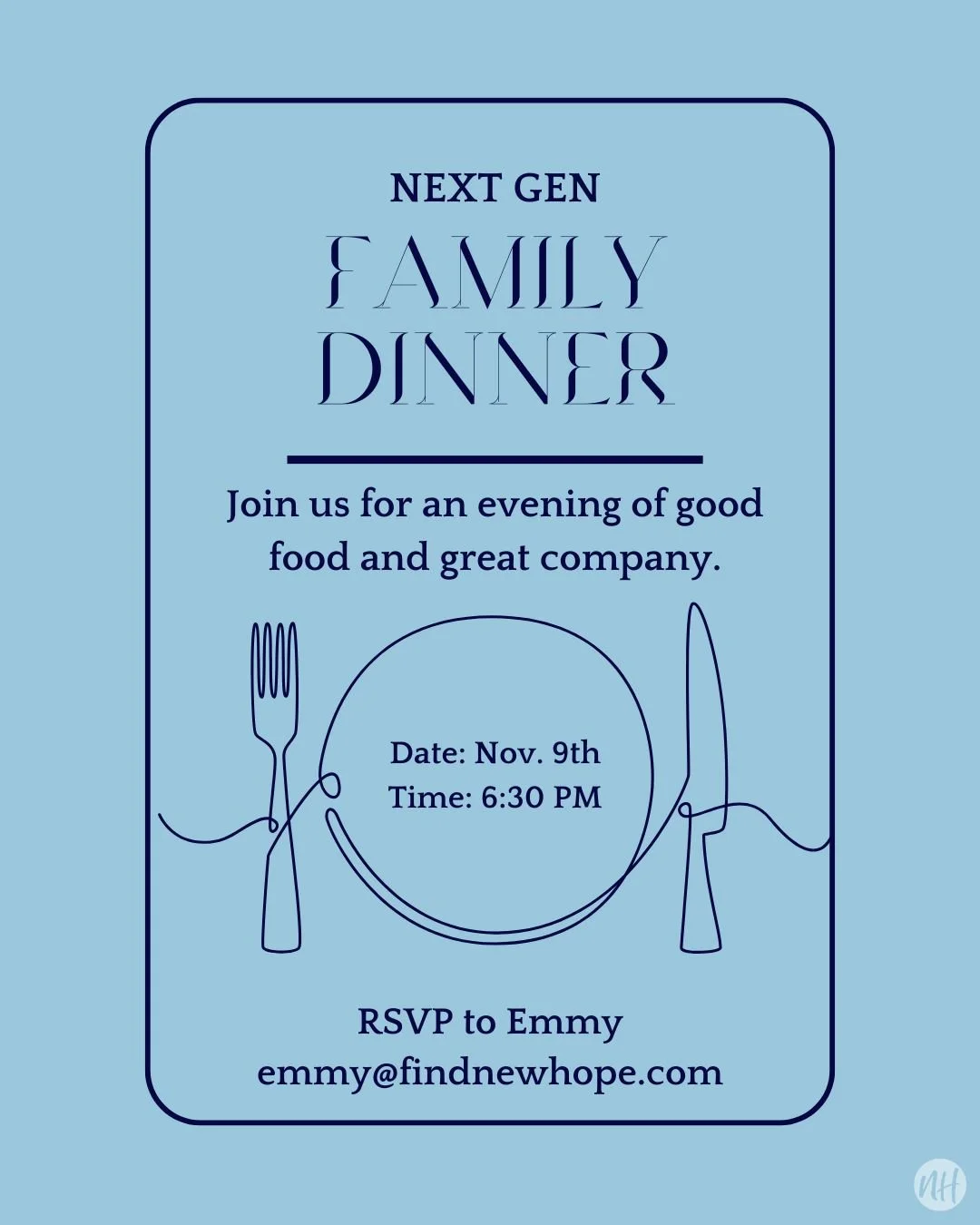 Next Gen Family Dinner - November 9