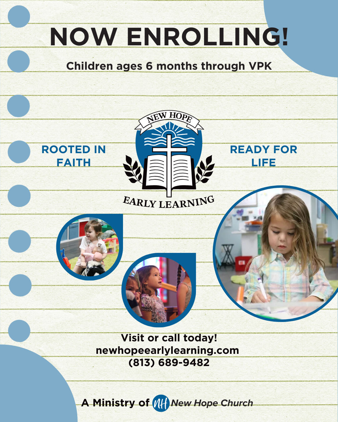 New Hope Early Learning Enrollment Opens for Church Families
