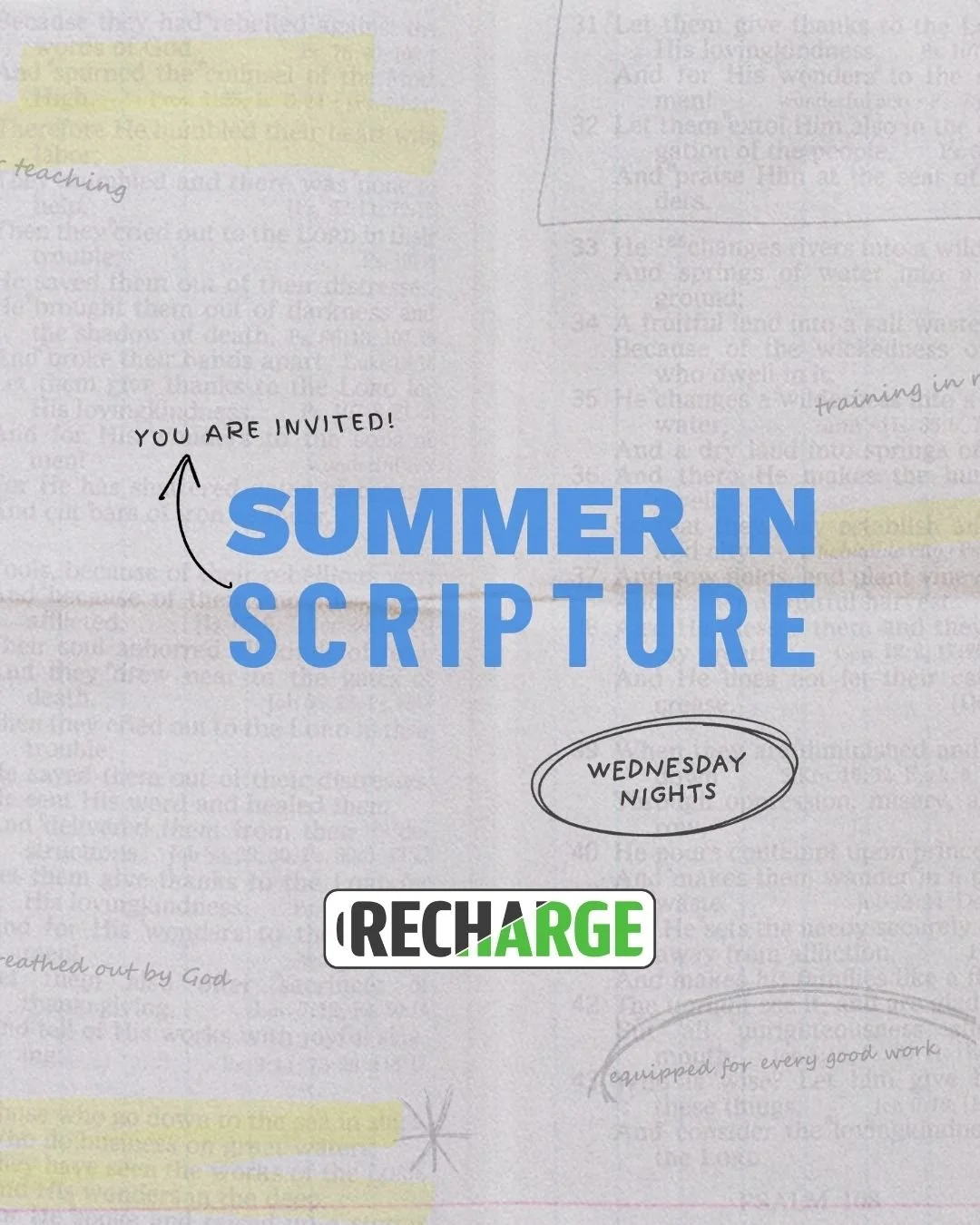 Summer in Scripture: Wednesday Nights Are Going Deeper This Summer