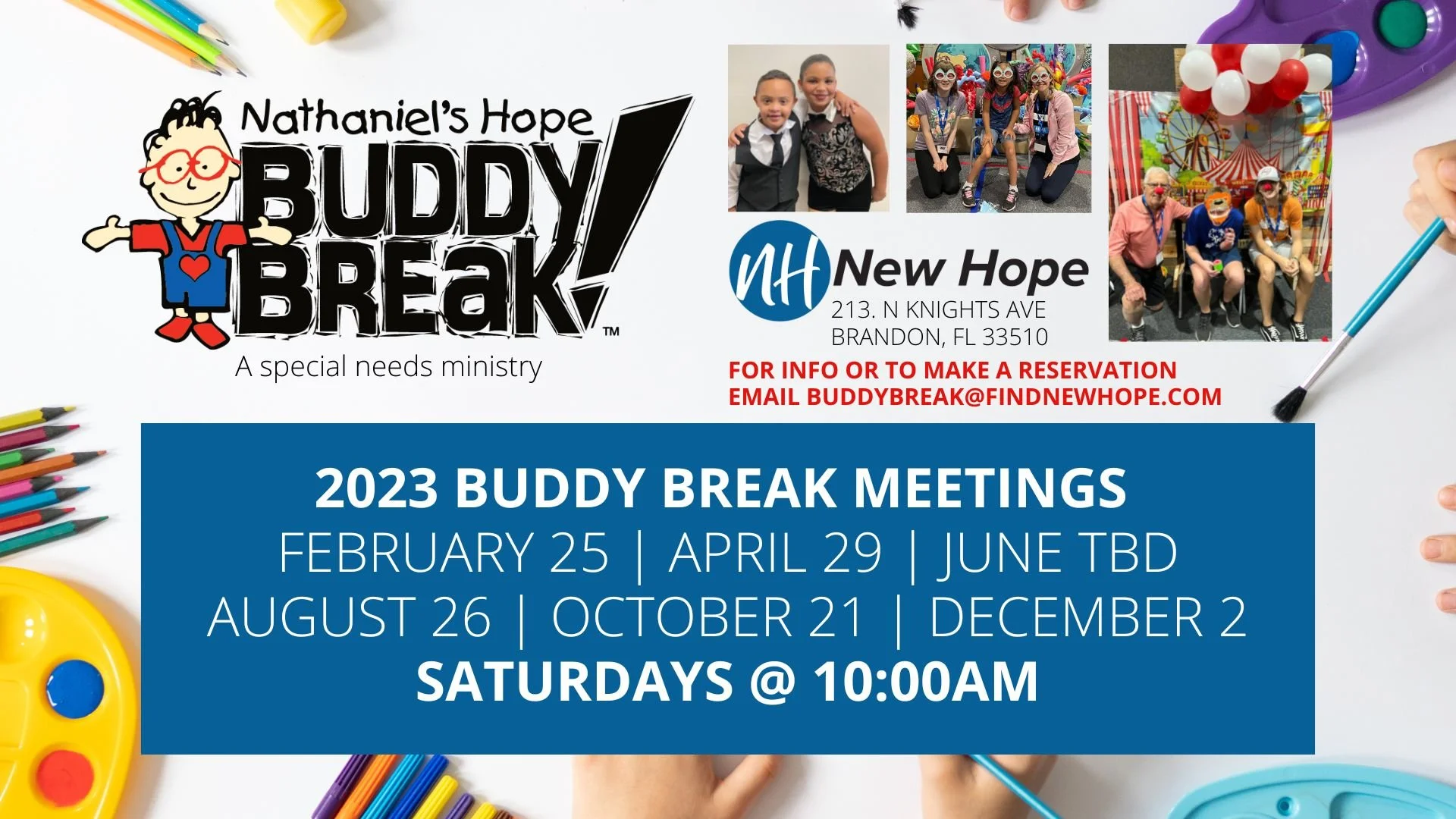 Buddy Break 2023 Dates — New Hope