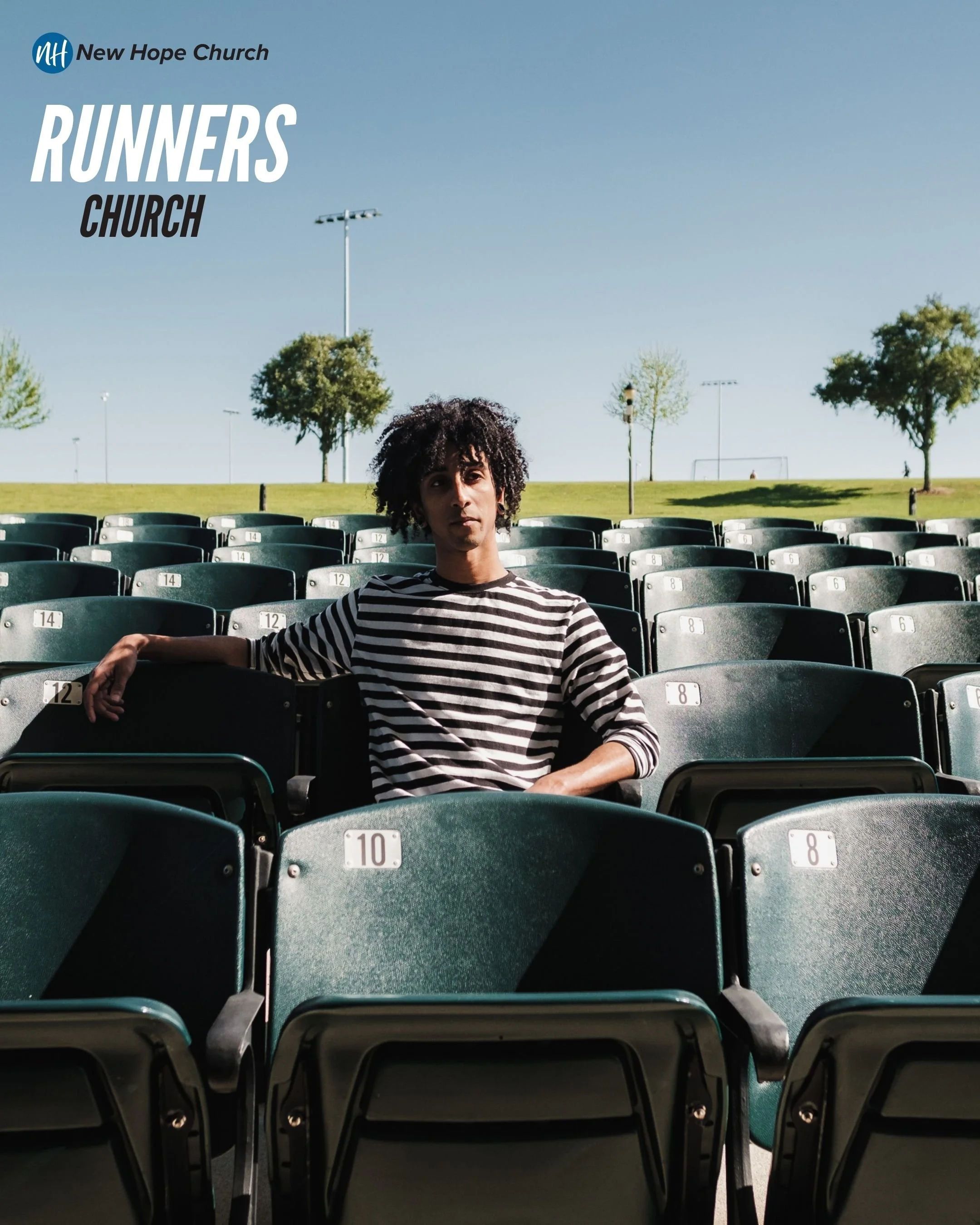 A runner or athlete seated quietly on bleachers, reflecting support, care, and hope for people facing depression or emotional struggle.