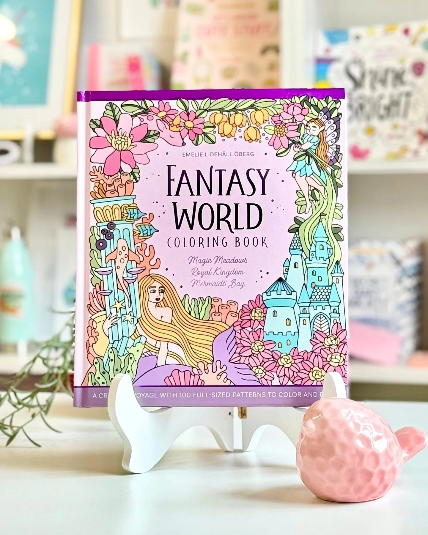 FANTASY WORLD COLORING BOOK by EMELIE LIDEH&Auml;LL &Ouml;BERG of @emelie_lidehalloberg ! Calling all fans of the Fairy Tales &amp; Folklore Coloring Book... Emelie's next coloring book is almost here! Explore magic meadows, a royal kingdom, and merm