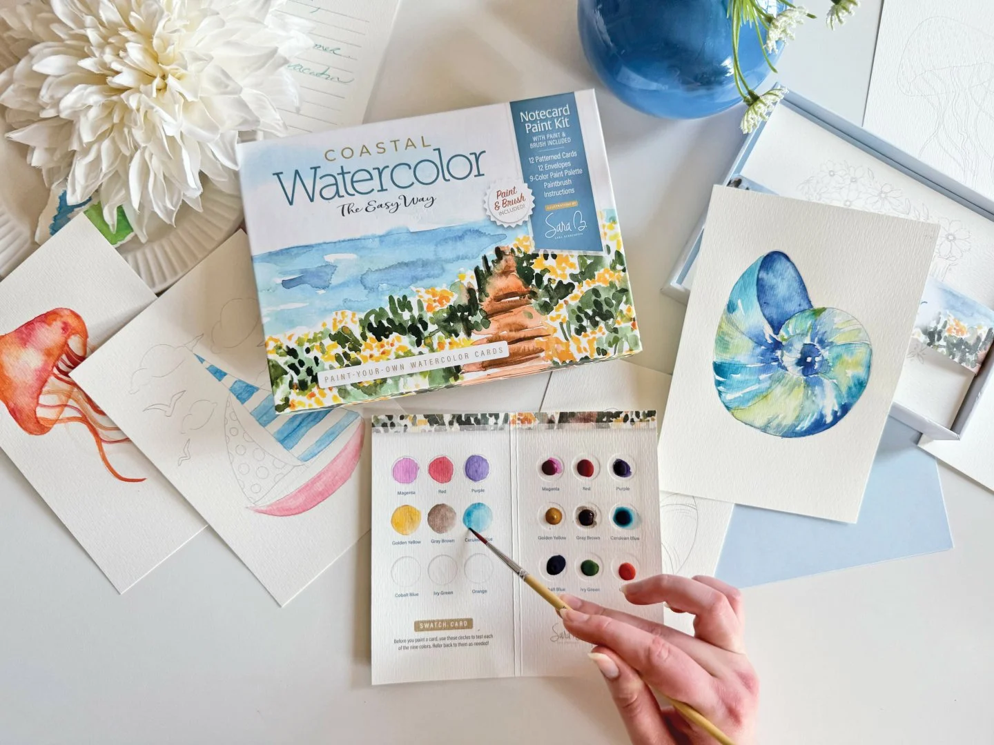It's time to get into a coastal state of mind! With spring in full swing and summer on its way, we're loving our coastal-themed watercolor kits! Soak up the sun and paint peaceful, beachy postcards for yourself or your loved ones. The Watercolor the 