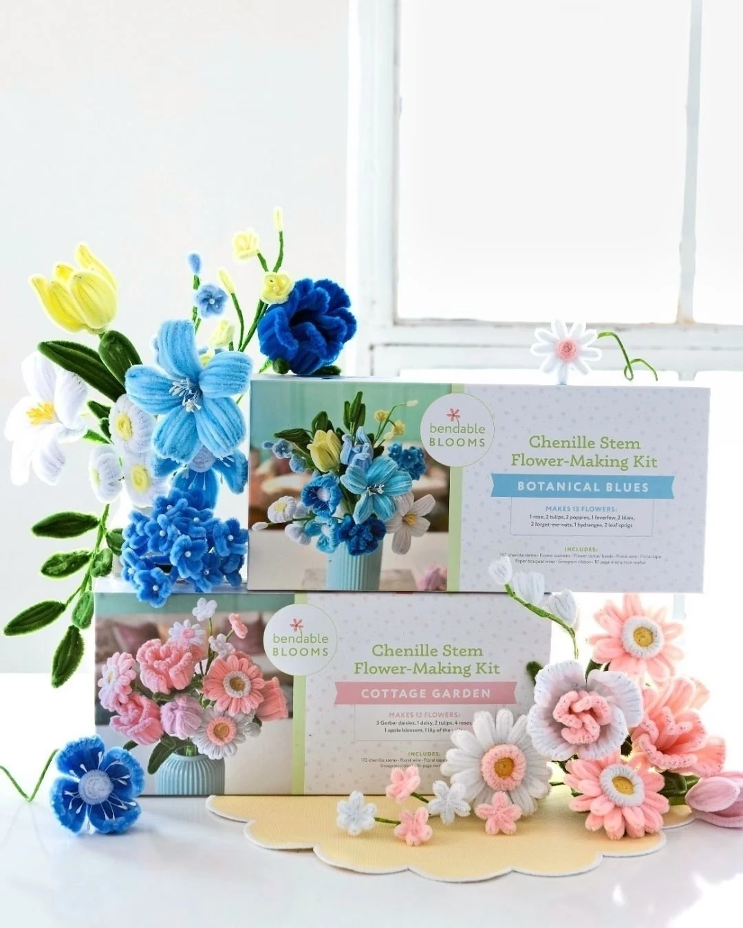 Coming Soon 🌷🪻: BENDABLE BLOOMS CHENILLE STEM FLOWER-MAKING KITS! With these kits, you&rsquo;ll learn how to assemble flowers by simply bending, shaping, and wrapping the chenille stems&mdash;no mess, no fancy tools required. Once your flowers are 
