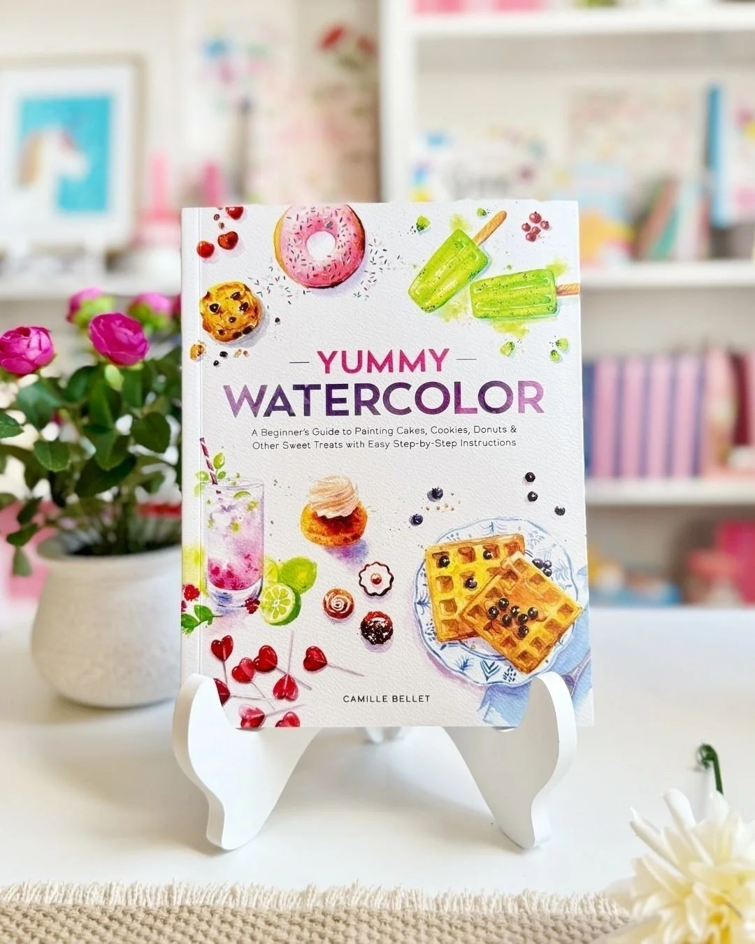 Coming Soon 🍭: YUMMY WATERCOLOR by CAMILLE BELLET of @camillebelletillustration ! Learn how to paint dozens of delicious desserts and sweet treats with this beginner&rsquo;s guide to watercolor painting! With over 30 delectable desserts, drinks, can