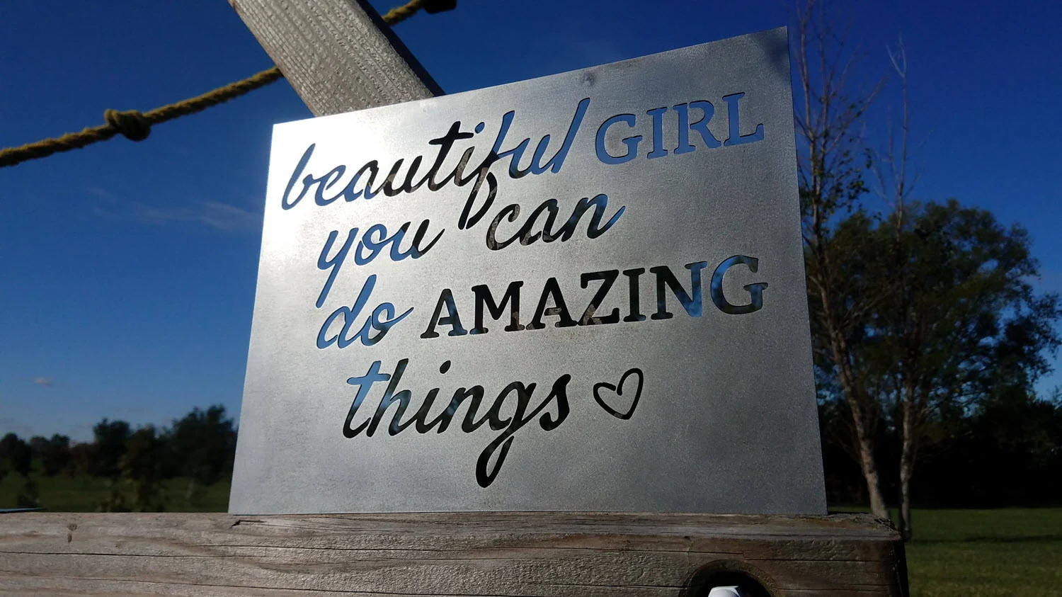 Beautiful Girl You Can Do Amazing Things Wall Sign