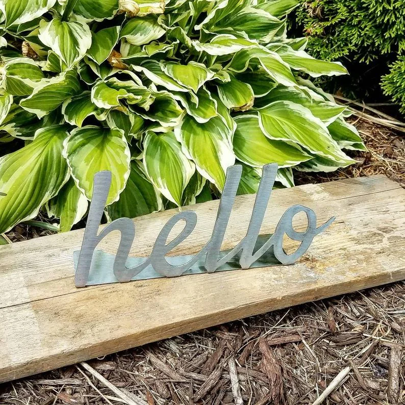 Hello Desktop Sign