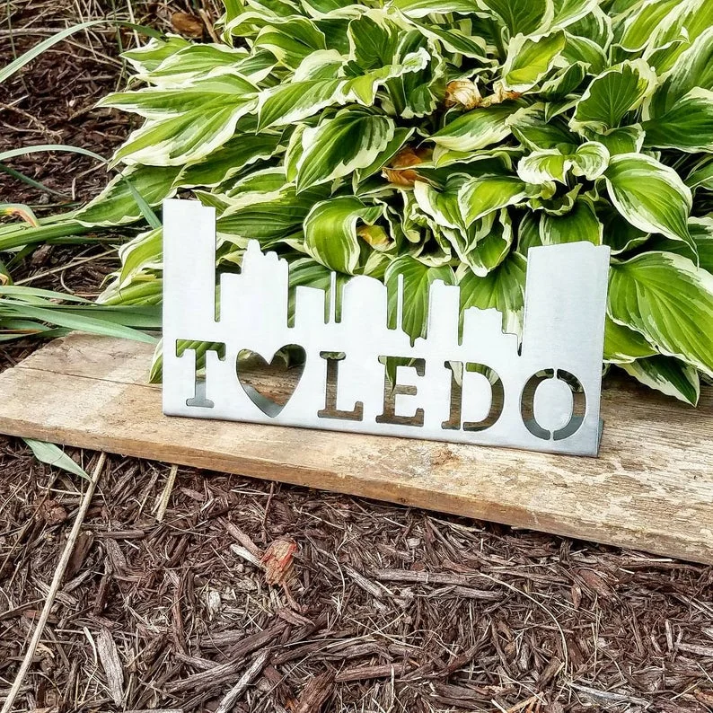 Toledo Skyline Desktop Sign