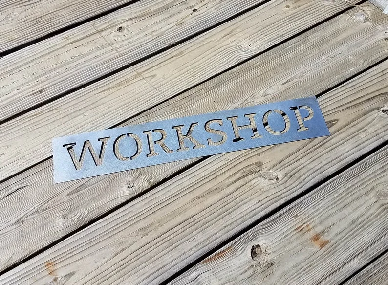 Metal Workshop Wall Sign