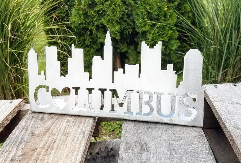 Columbus Skyline Desktop Sign