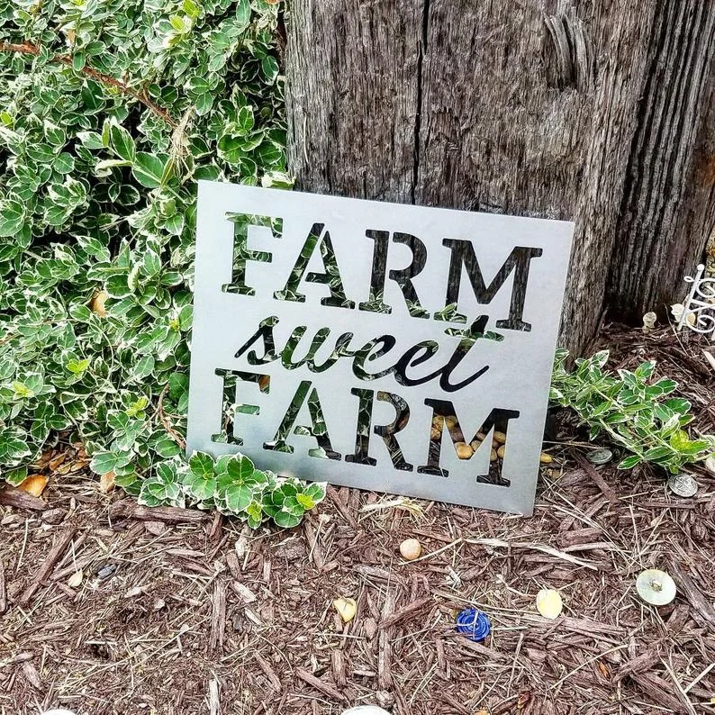 Farm Sweet Farm Metal Wall Sign