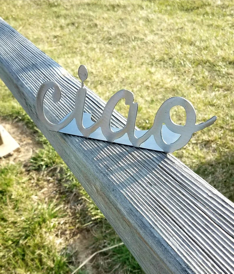 Metal Ciao Desktop Sign